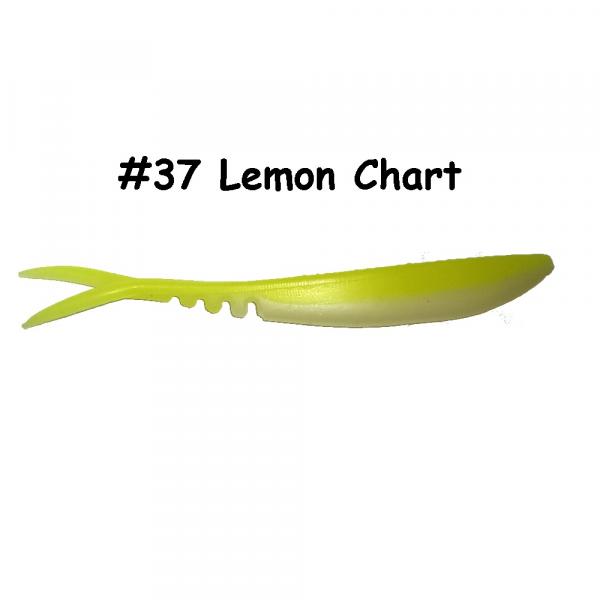  LUNKER DROP-SHOT SAWTAIL 5.5 (14cm) - MAILE BAITS LUNKER DROP-SHOT  SAWTAIL 5.5 37-Lemon Chart (1 gab.) softbaits