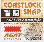 AGAT Coast Lock Snap #0 18Lb, 8kg (10 pcs)