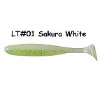 KEITECH Easy Shiner 5" LT#01 Sakura White (5 gab.) silikona mānekļi