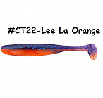 KEITECH Easy Shiner 4" #CT22 Lee La Orange (7 pcs) silikona mānekļi