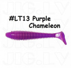 KEITECH Swing Impact Fat 3.8" #LT13 Purple Chameleon (6 gab.) silikona mānekļi