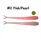 GOLTEENN Flat Slug 10"(25cm), ~25g 2-Pink/Pearl (1 шт.) силиконовые приманки