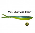 MAILE BAITS LUNKER DROP-SHOT SAWTAIL 5.5" 31-Blueflake Chart (1 gab.) silikona mānekļi