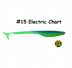 MAILE BAITS/JIG.LV SKIPPY DROP-SHOT 7" 15- Electric Chart (1gab.) silikona mānekļi