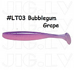 KEITECH Easy Shiner 3.5" #LT03 Bubblegum Grape (7 gab.) silikona mānekļi