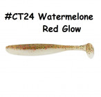 KEITECH Easy Shiner 4" #CT24 Watermelone Red Glow (7 pcs) silikona mānekļi