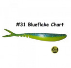 MAILE BAITS LUNKER DROP-SHOT SAWTAIL 4.4" 31-Blueflake Chart (1 gab.) silikona mānekļi