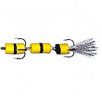 JIG.LV "MANDULA Classic" ~11cm, SS wire, #12-Yellow/Black ST, peldoši mānekļi