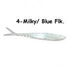 MAILE BAITS LUNKER DROP-SHOT SAWTAIL 4.4"  4-Milky/ Blue Flk. (1 gab.) silikona mānekļi