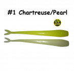 GOLTEENN Flat Slug 10"(25cm), ~25g 1-Chartreuse/Pearl (1gab.) silikona mānekļi