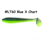 KEITECH Swing Impact Fat 3.3" #LT60 Blue X Chart (7 gab.) silikona mānekļi