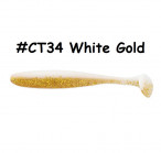 KEITECH Easy Shiner 4" #CT34 White Gold (7 pcs) silikona mānekļi