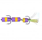 JIG.LV "MANDULA Classic" ~11cm, SS wire, #10-Violet/Yellow CT, floating foam lures