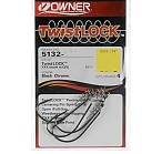 OWNER TwistLock 5132 #4/0 (4 шт.), с спиральным фиксатором, офсетные крючки