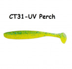 KEITECH Easy Shiner 4.5" #CT31 UV Perch (6 pcs) softbaits