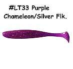 KEITECH Easy Shiner 5" #LT33 Purple Chameleon/Silver Flk. (5 gab.) silikona mānekļi