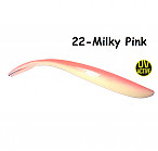 GOLTEENN Dropshot V-tail 7" 22-Milky Pink, ~17g,(1gab.) silikona mānekļi