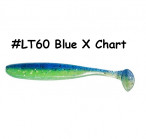 KEITECH Easy Shiner 3" #LT60 Blue X Chart (10 gab.) silikona mānekļi