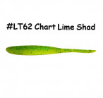 KEITECH Shad Impact 3" #LT62 Chart Lime Shad (8 pcs) softbaits