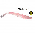 GOLTEENN Dropshot V-tail 7" 03-Rose, ~17g,(1gab.) silikona mānekļi