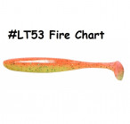 KEITECH Easy Shiner 5" #LT53 Fire Chart (5 pcs) softbaits