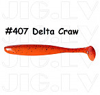 KEITECH Easy Shiner 4" #407 Delta Craw (7 pcs) silikona mānekļi