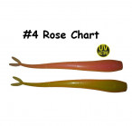 GOLTEENN Flat Slug 10"(25cm), ~25g 4-Rose Chart (1 шт.) силиконовые приманки