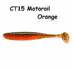 KEITECH Easy Shiner 3.5" #CT15 Motoroil Orange (7 gab.) silikona mānekļi