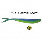 MAILE BAITS LUNKER DROP-SHOT SAWTAIL 4.4" 15-Electric Chart (1 gab.) silikona mānekļi