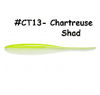 KEITECH Shad Impact 4" #CT13 Chartreuse Shad (8 шт.) силиконовые приманки