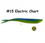MAILE BAITS LUNKER DROP-SHOT 7" #15-Electric Chart (1 gab.) silikona mānekļi